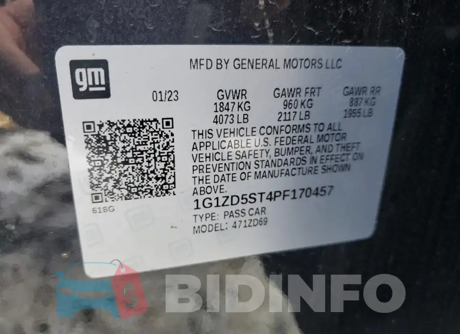1G1ZD5ST4PF170457 Photo# 13