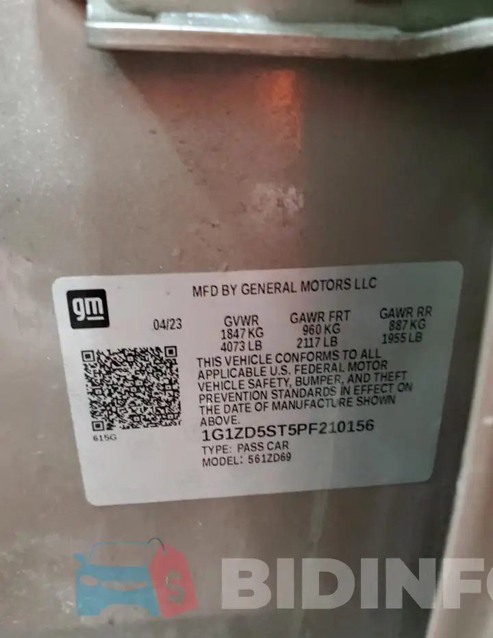 1G1ZD5ST5PF210156 Photo# 13