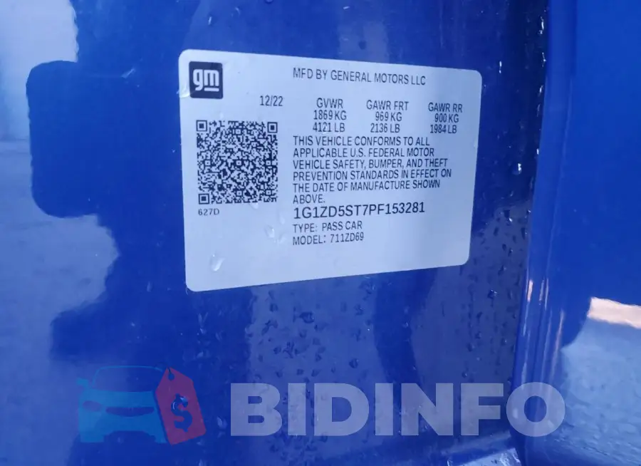1G1ZD5ST7PF153281 Photo# 12
