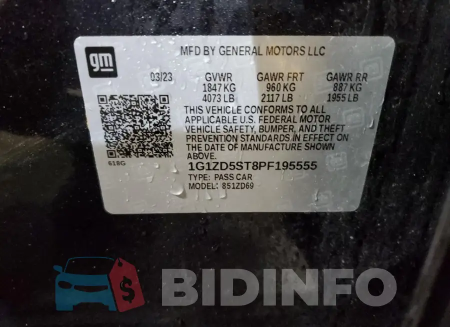 1G1ZD5ST8PF195555 Photo# 13