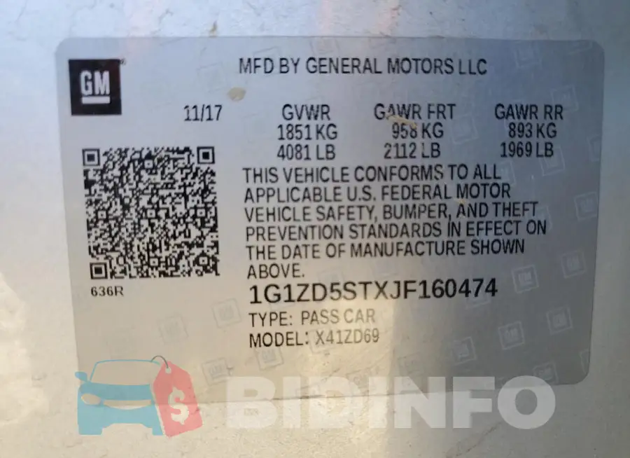 1G1ZD5STXJF160474 Photo# 13