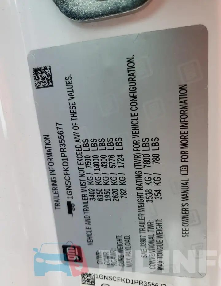 1GNSCFKD1PR355677 Photo# 14