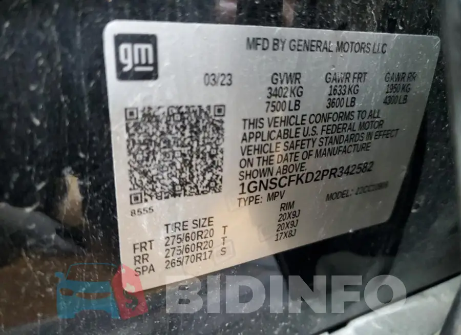 1GNSCFKD2PR342582 Photo# 13