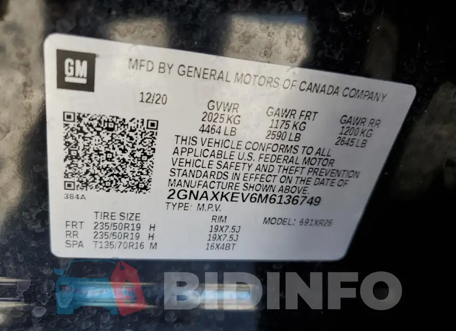 2GNAXKEV6M6136749 Photo# 12