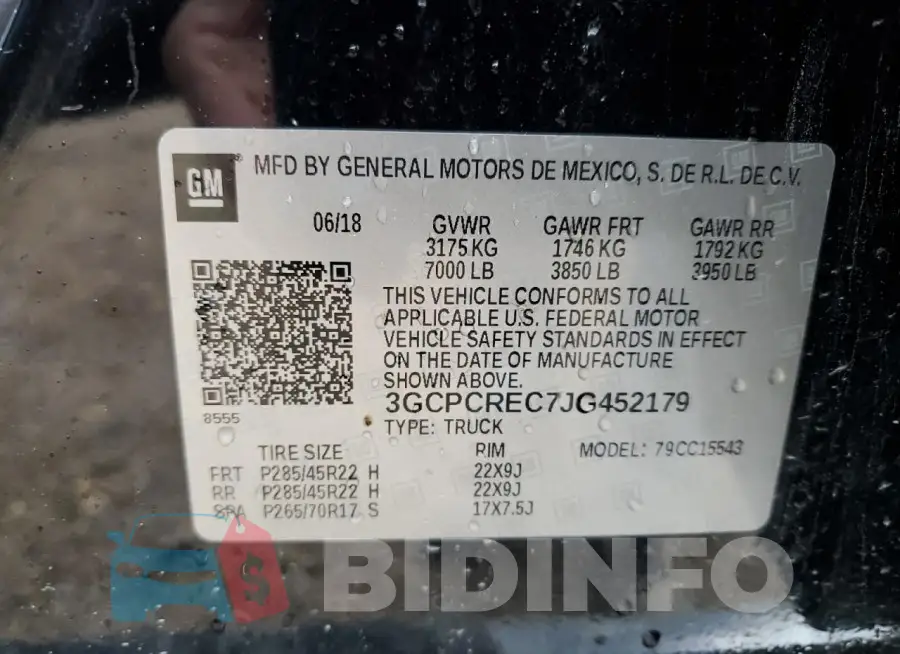 3GCPCREC7JG452179 Photo# 12