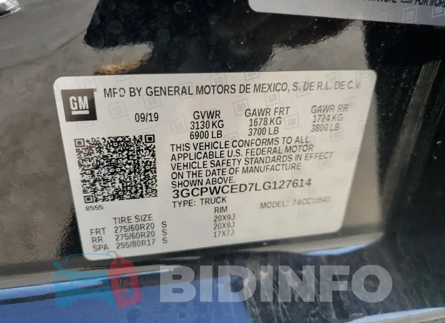 3GCPWCED7LG127614 Photo# 12