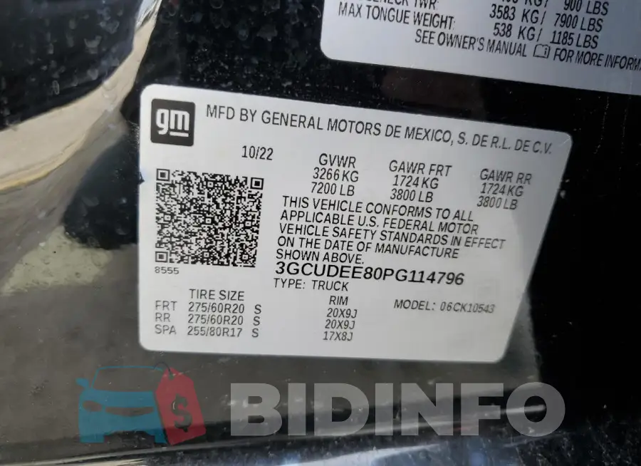 3GCUDEE80PG114796 Photo# 13