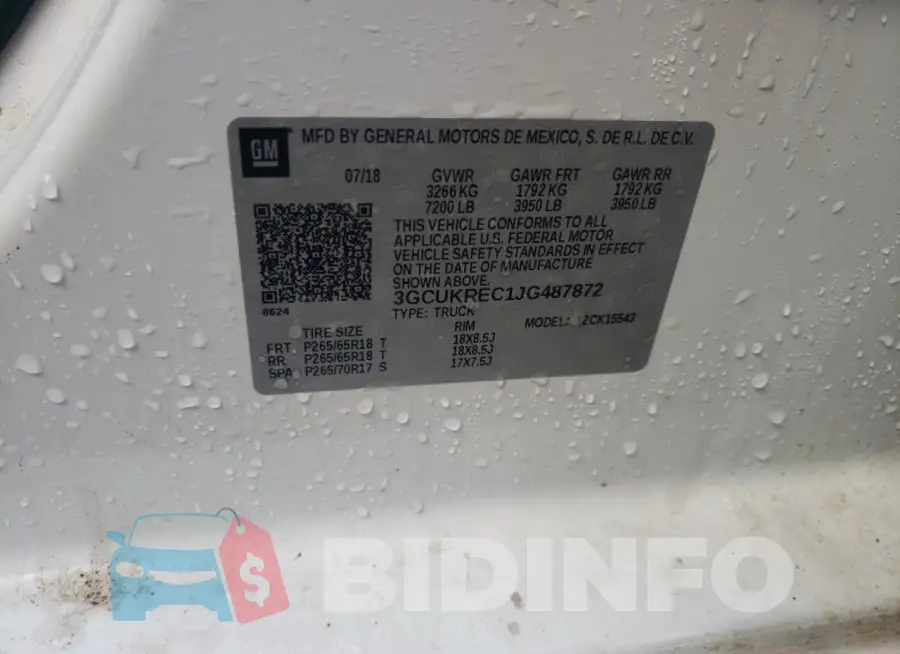 3GCUKREC1JG487872 Photo# 13