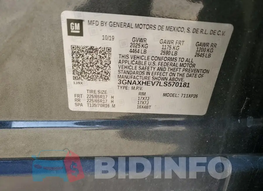 3GNAXHEV7LS570181 Photo# 14