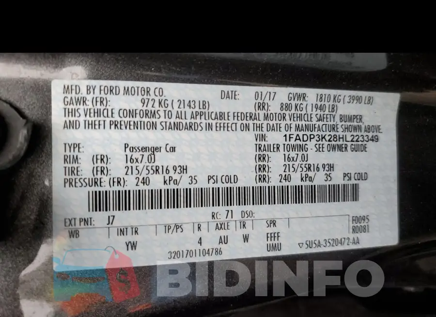 1FADP3K28HL223349 Photo# 13