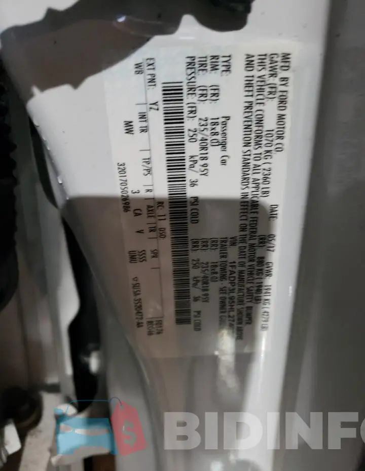 1FADP3L95HL274030 Photo# 13