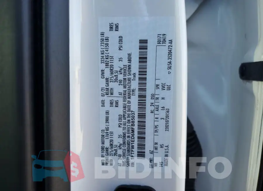 1FTFW1ED6MFB85037 Photo# 13