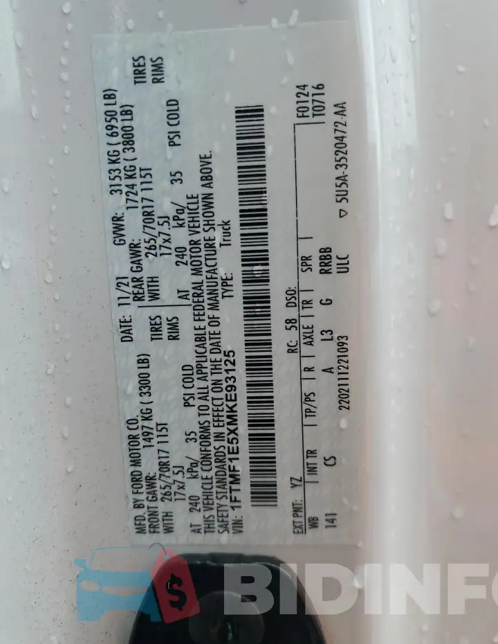1FTMF1E5XMKE93125 Photo# 13