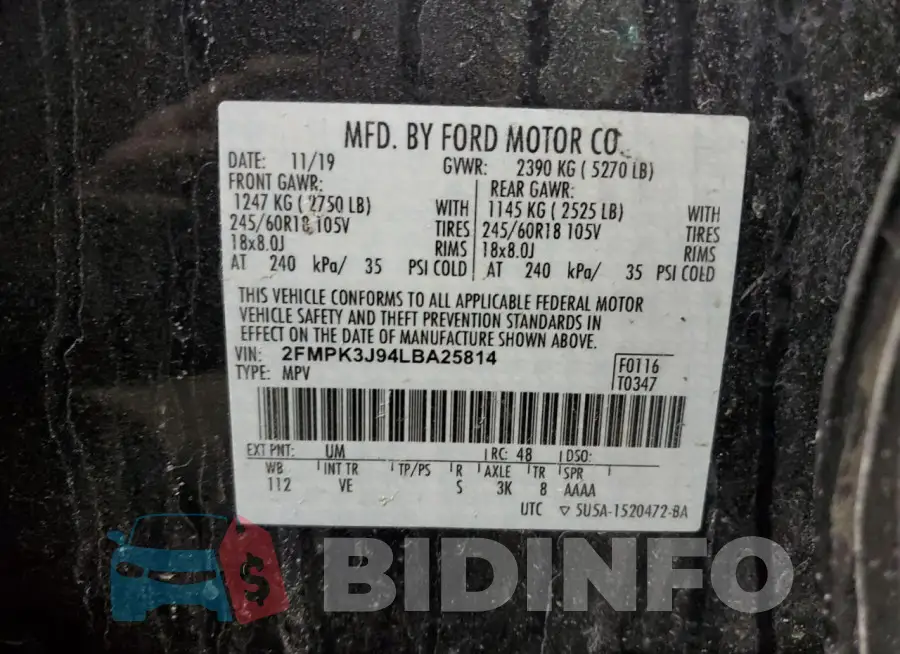 2FMPK3J94LBA25814 Photo# 14