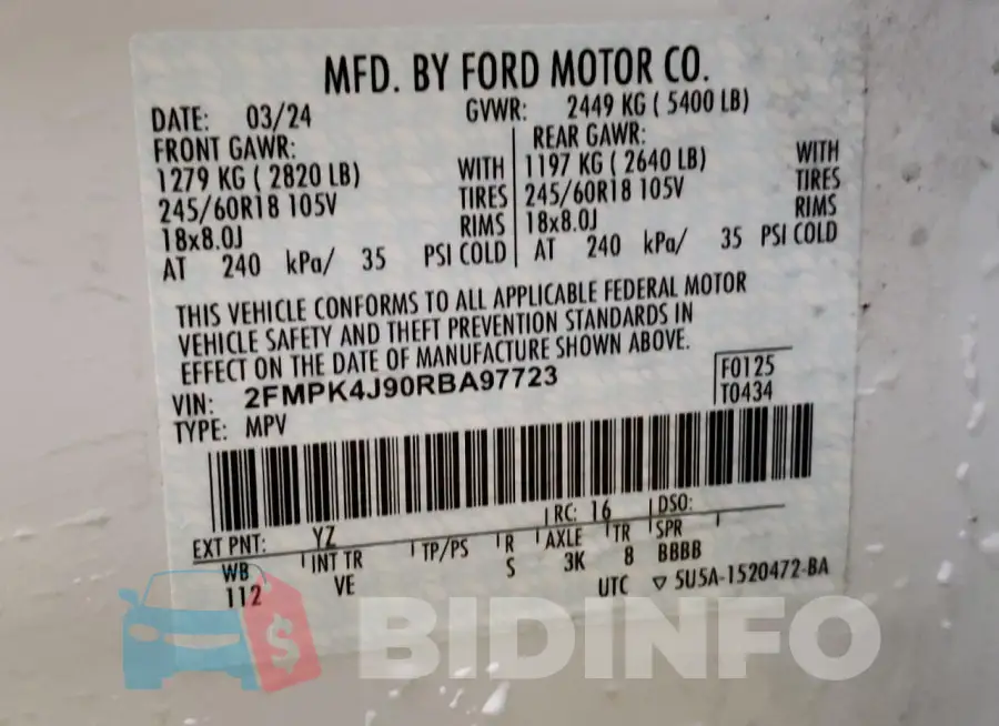 2FMPK4J90RBA97723 Photo# 14