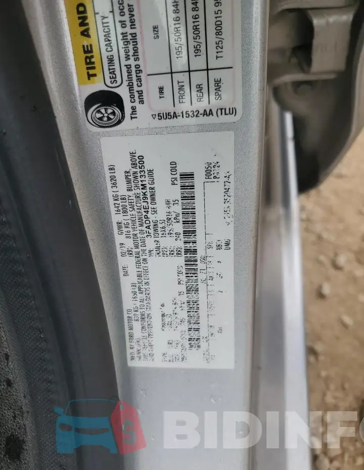 3FADP4EJ9KM133500 Photo# 12
