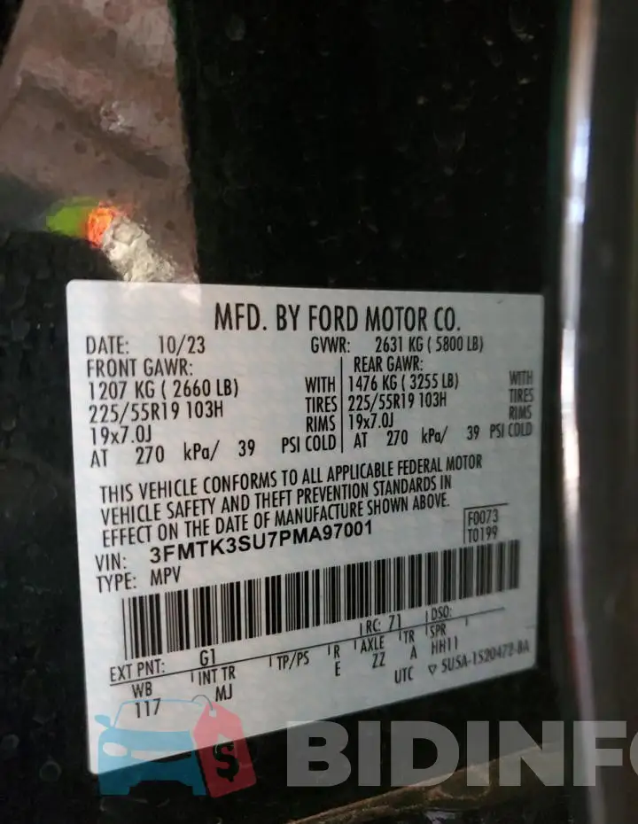 3FMTK3SU7PMA97001 Photo# 12