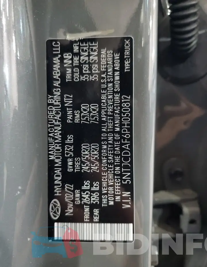 5NTJCDAF6PH050812 Photo# 13