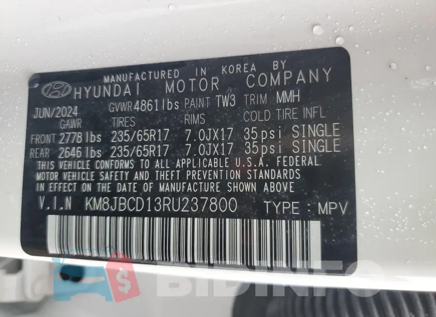KM8JBCD13RU237800 Photo# 13
