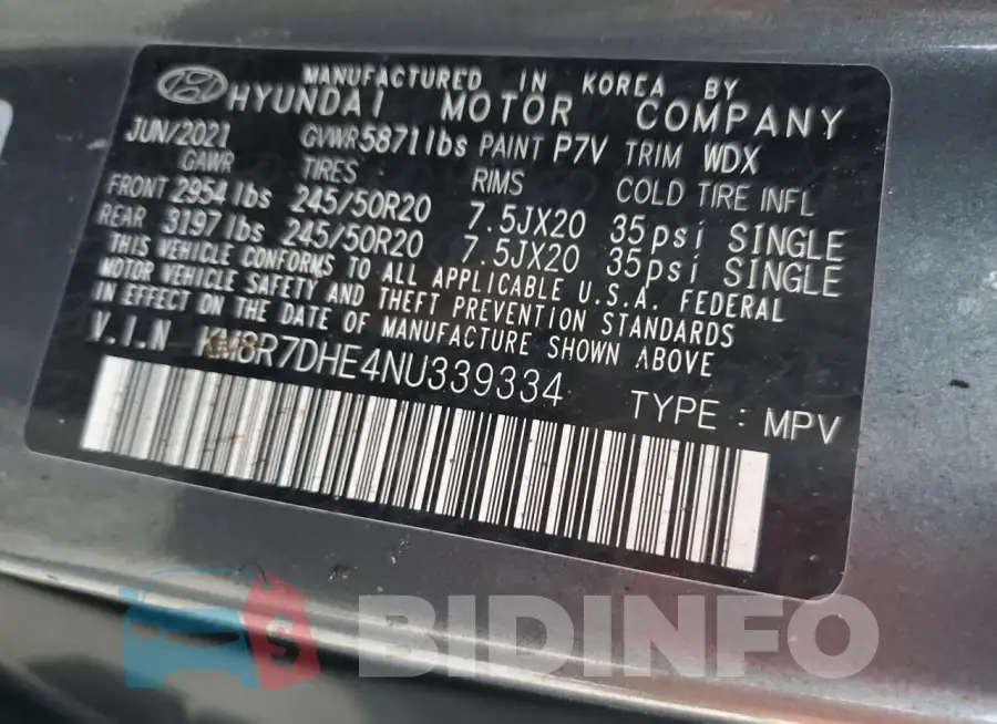 KM8R7DHE4NU339334 Photo# 13
