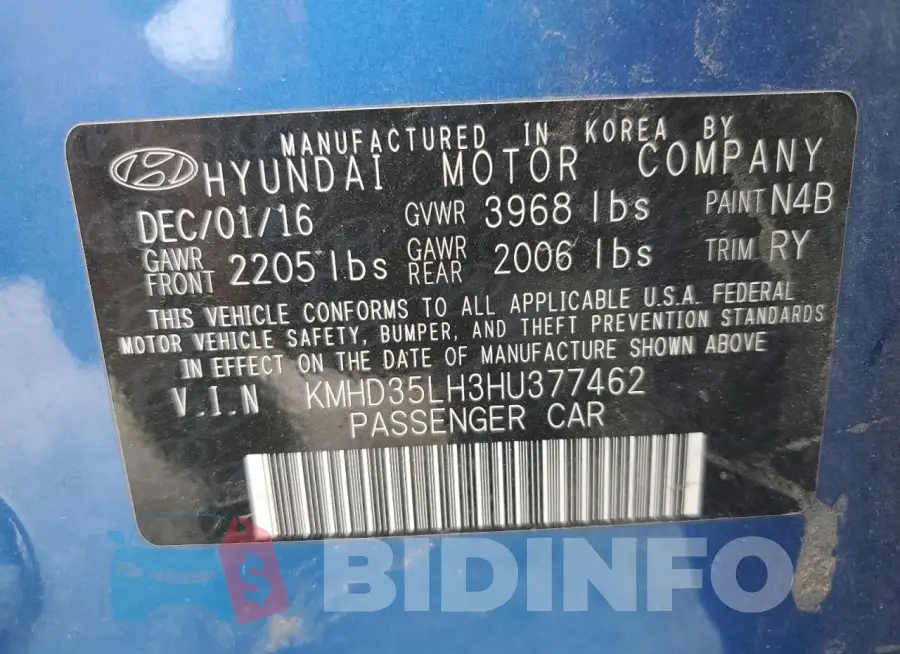 KMHD35LH3HU377462 Photo# 12