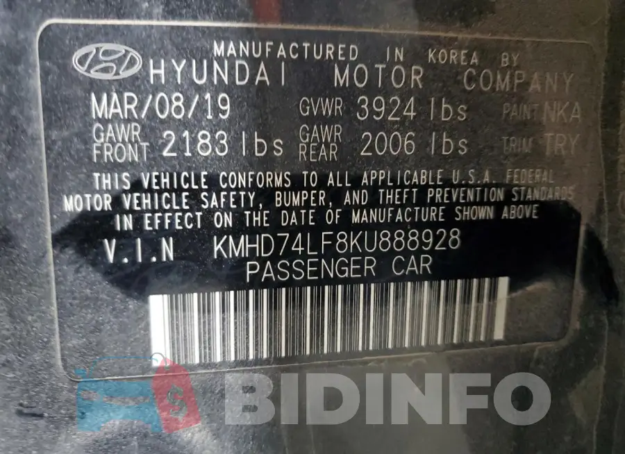 KMHD74LF8KU888928 Photo# 13