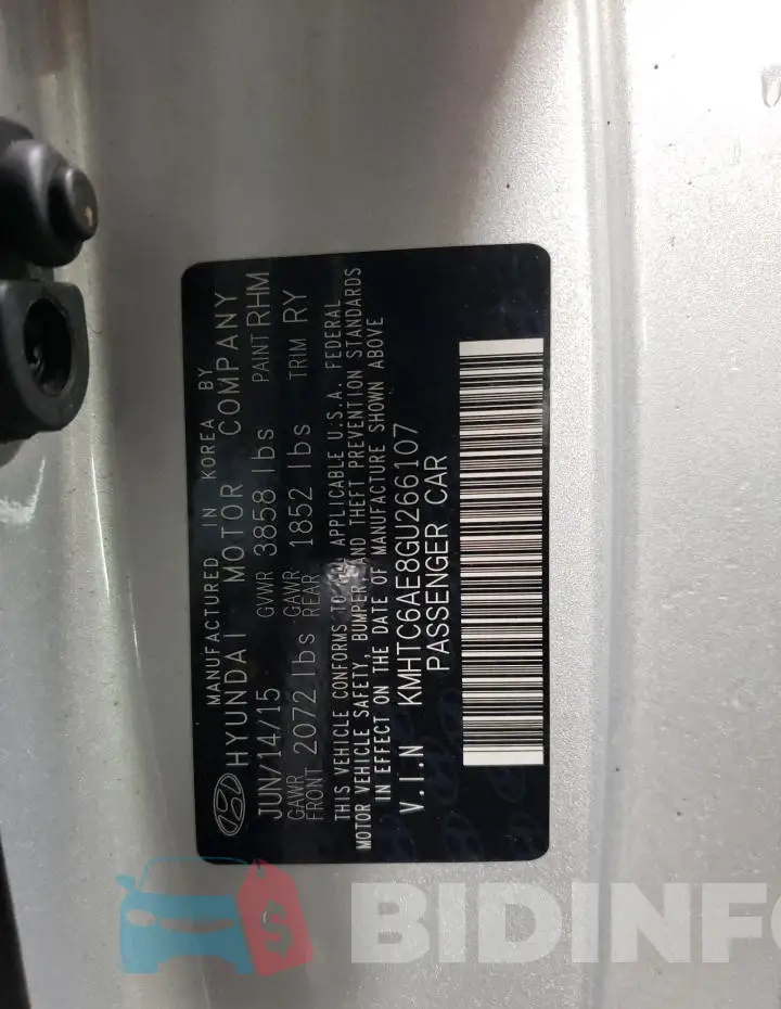 KMHTC6AE8GU266107 Photo# 12