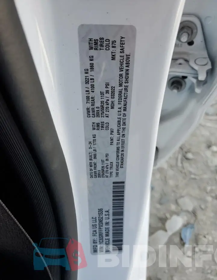 1C6SRFFPXSN521536 Photo# 13