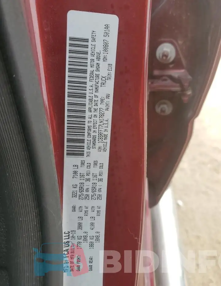 1C6SRFFT7LN178277 Photo# 12