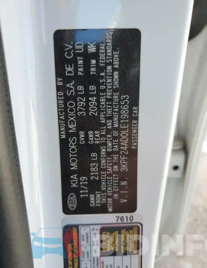 3KPF24AD0LE198653 Photo# 13