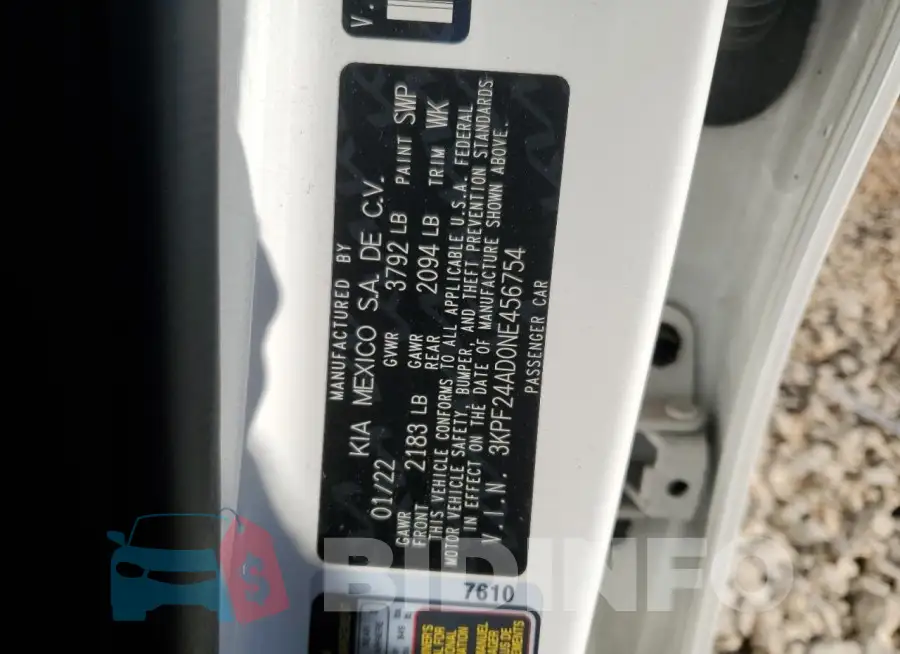 3KPF24AD0NE456754 Photo# 12