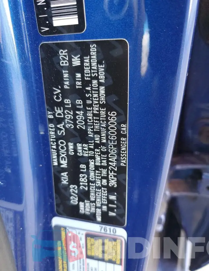 3KPF24AD6PE600066 Photo# 13