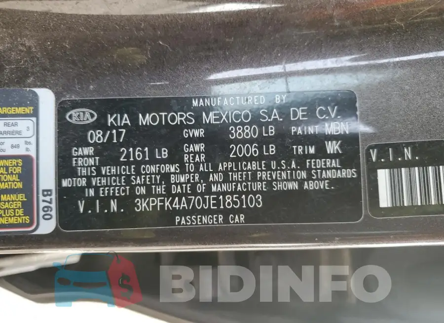 3KPFK4A70JE185103 Photo# 12