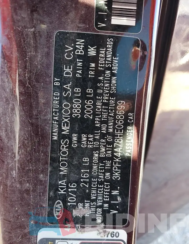 3KPFK4A78HE068699 Photo# 12
