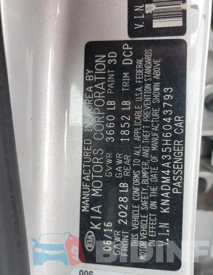 KNADM4A35H6043793 Photo# 12