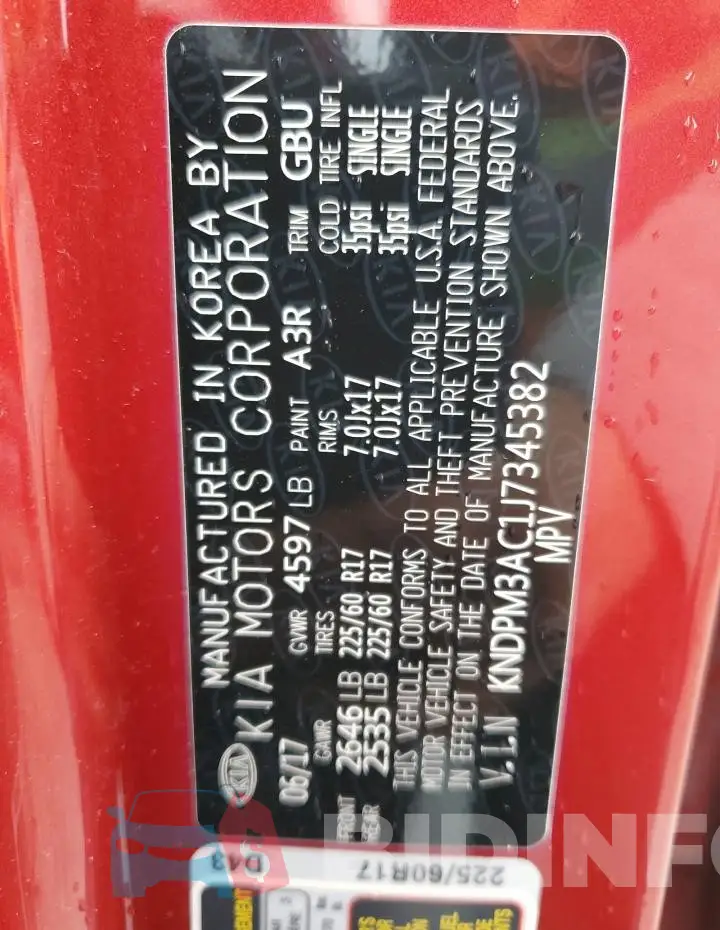 KNDPM3AC1J7345382 Photo# 13