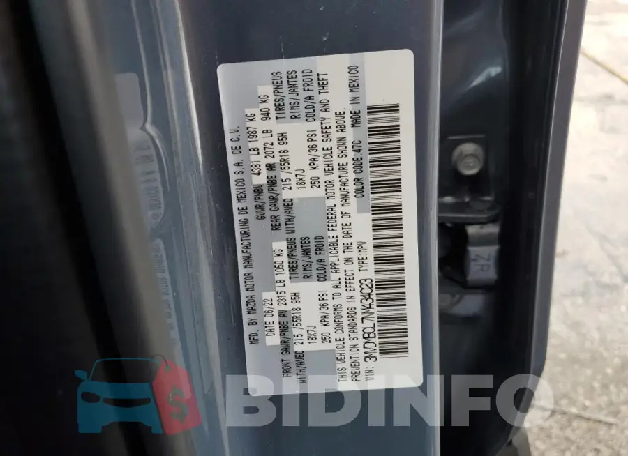3MVDMBCL7NM434023 Photo# 14