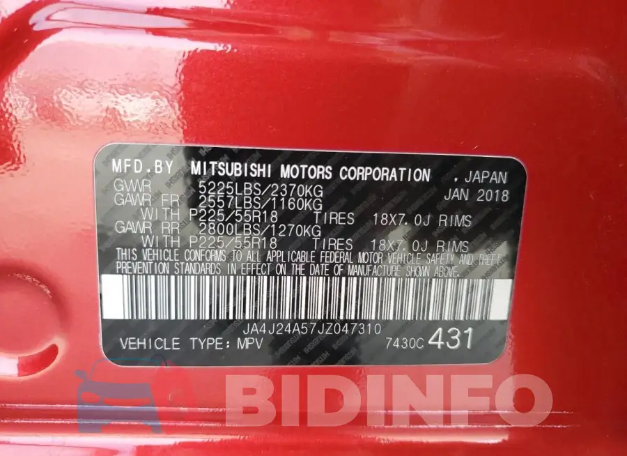 JA4J24A57JZ047310 Photo# 14