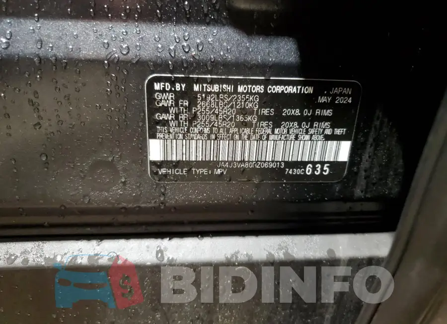 JA4J3VA80RZ069013 Photo# 13