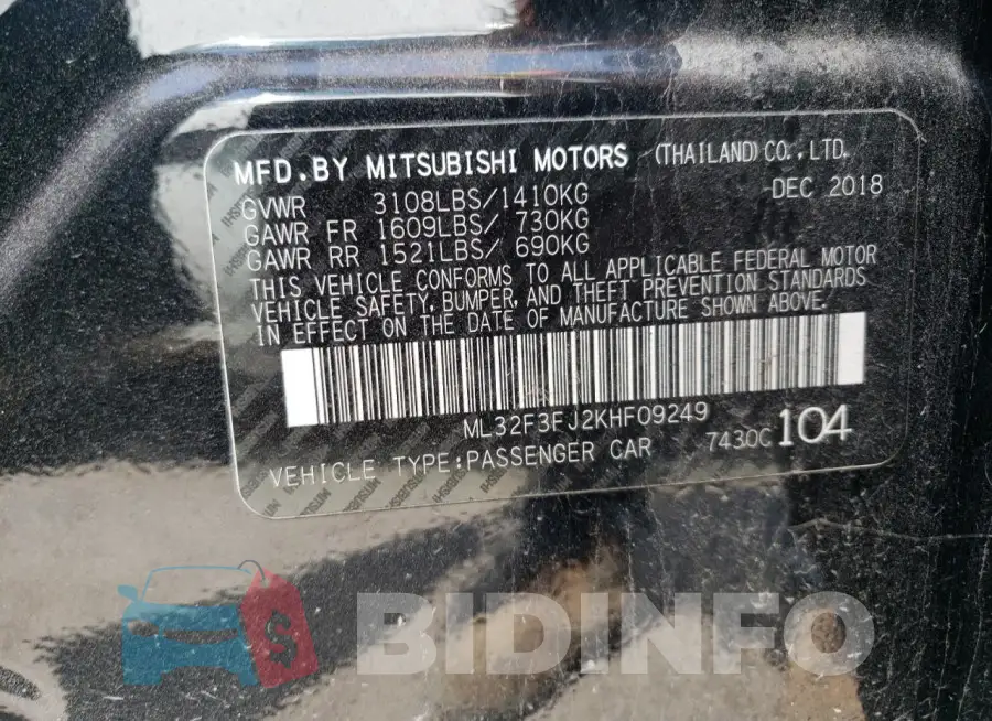 ML32F3FJ2KHF09249 Photo# 12