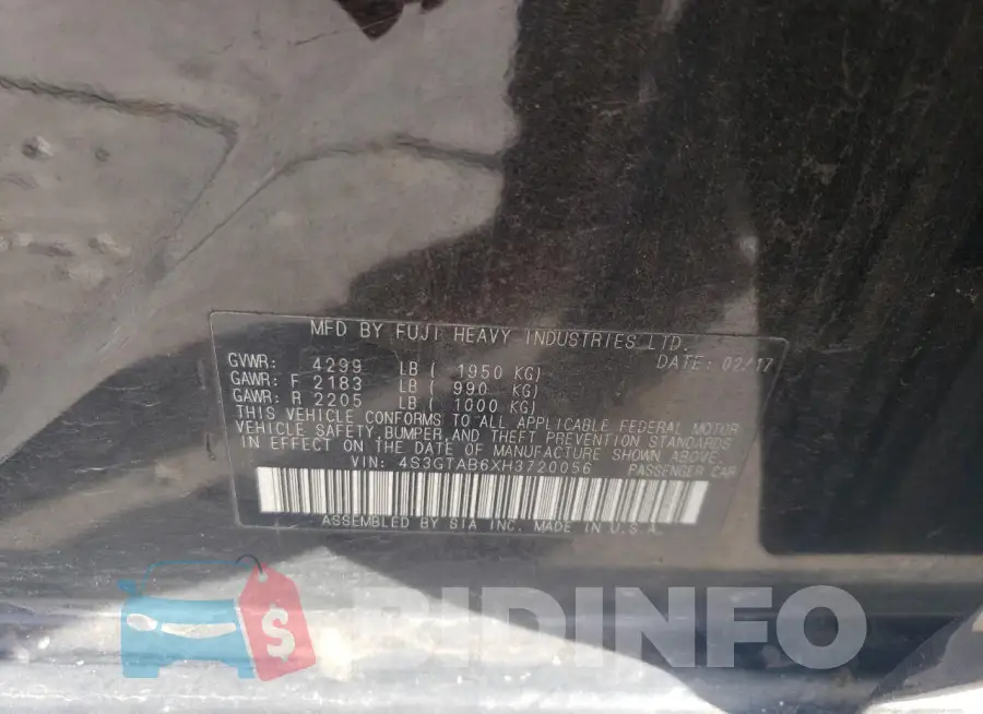 4S3GTAB6XH3720056 Photo# 12