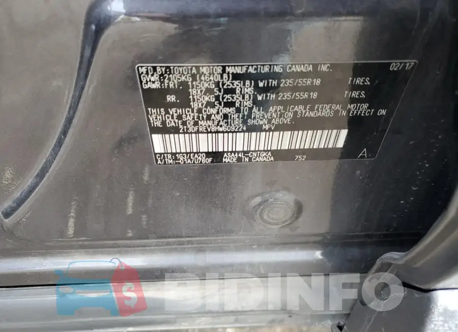 2T3DFREV8HW609224 Photo# 12