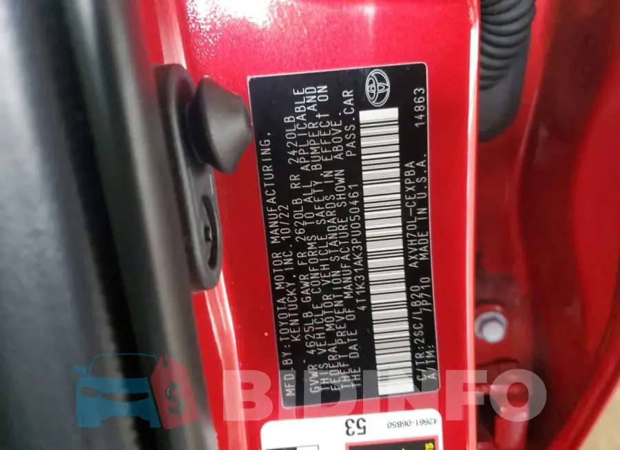 4T1K31AK3PU050461 Photo# 13