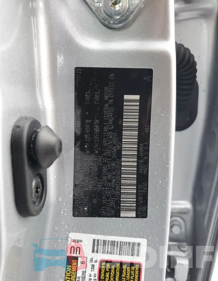 5TDKBRCH3RS603592 Photo# 13