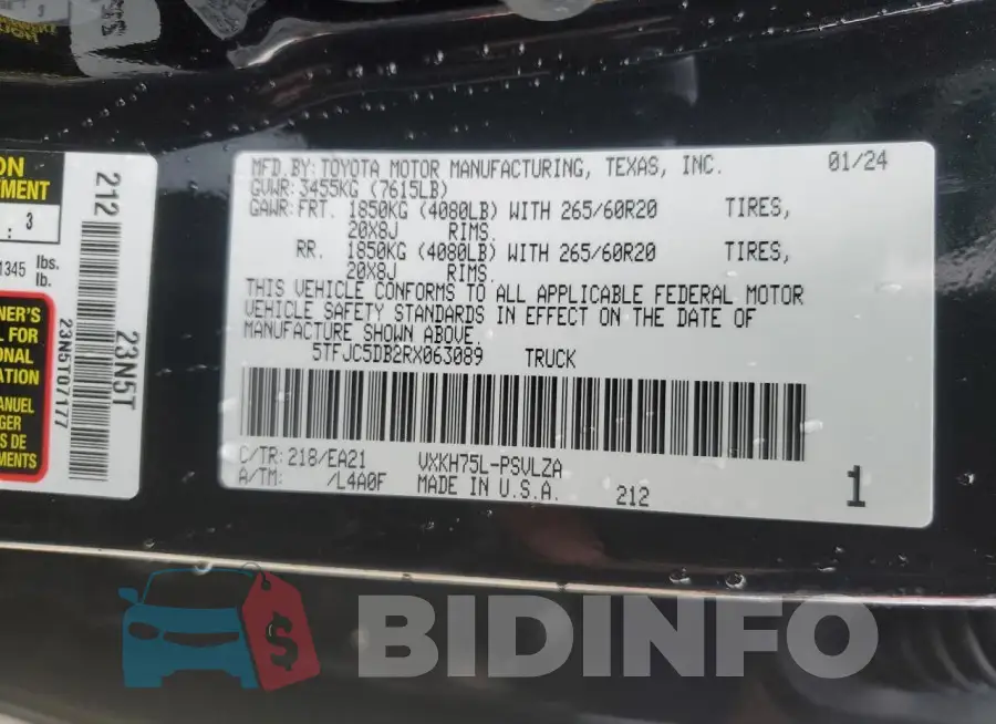 5TFJC5DB2RX063089 Photo# 12