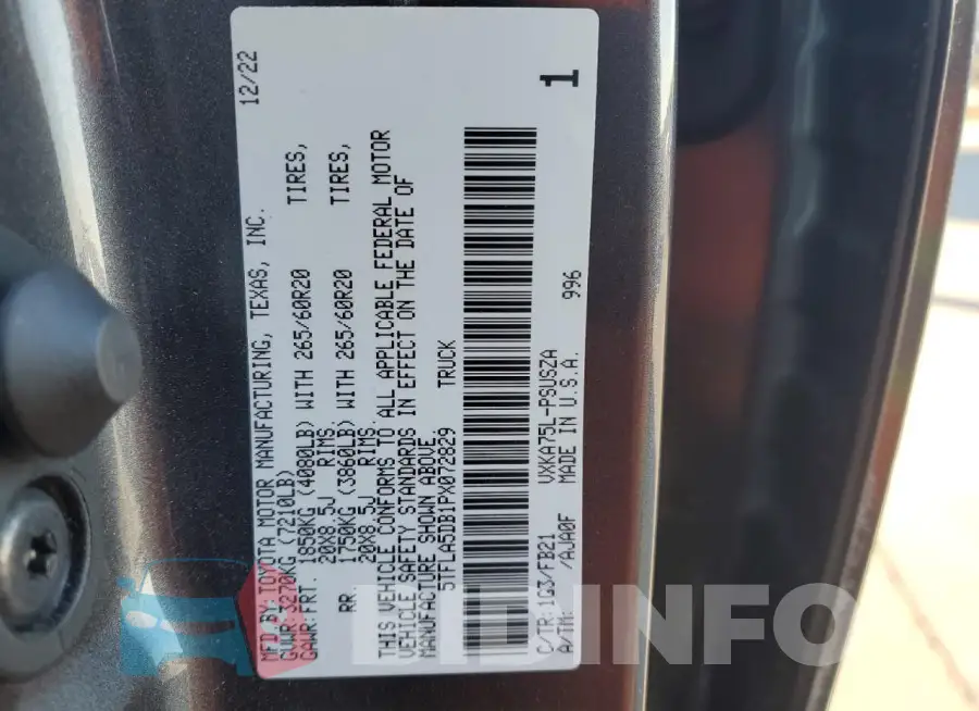 5TFLA5DB1PX072829 Photo# 12