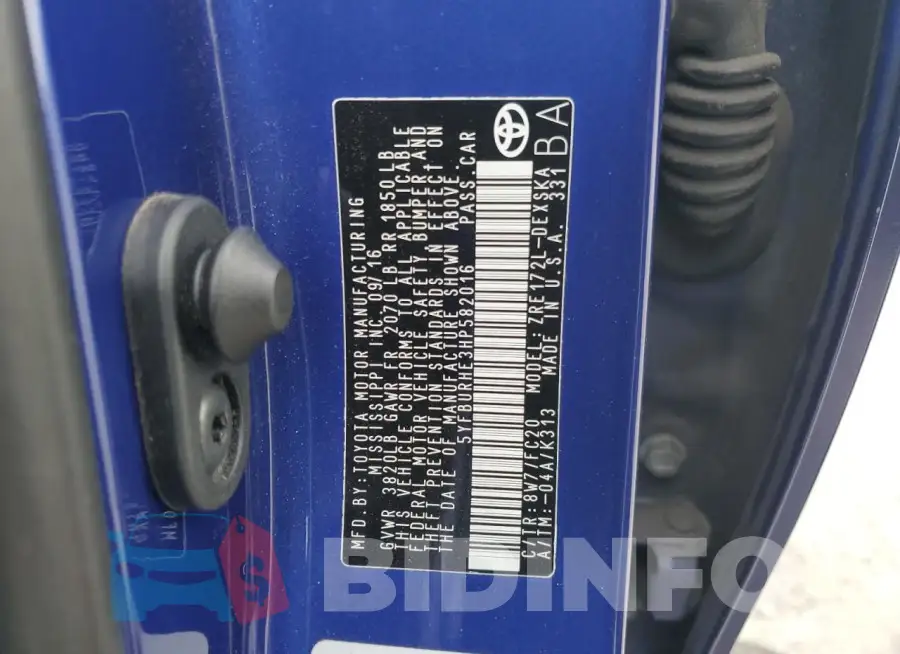 5YFBURHE3HP582016 Photo# 12