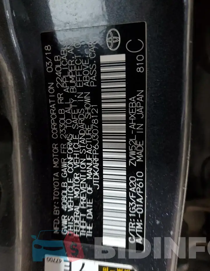 JTDKARFP6J3078121 Photo# 12