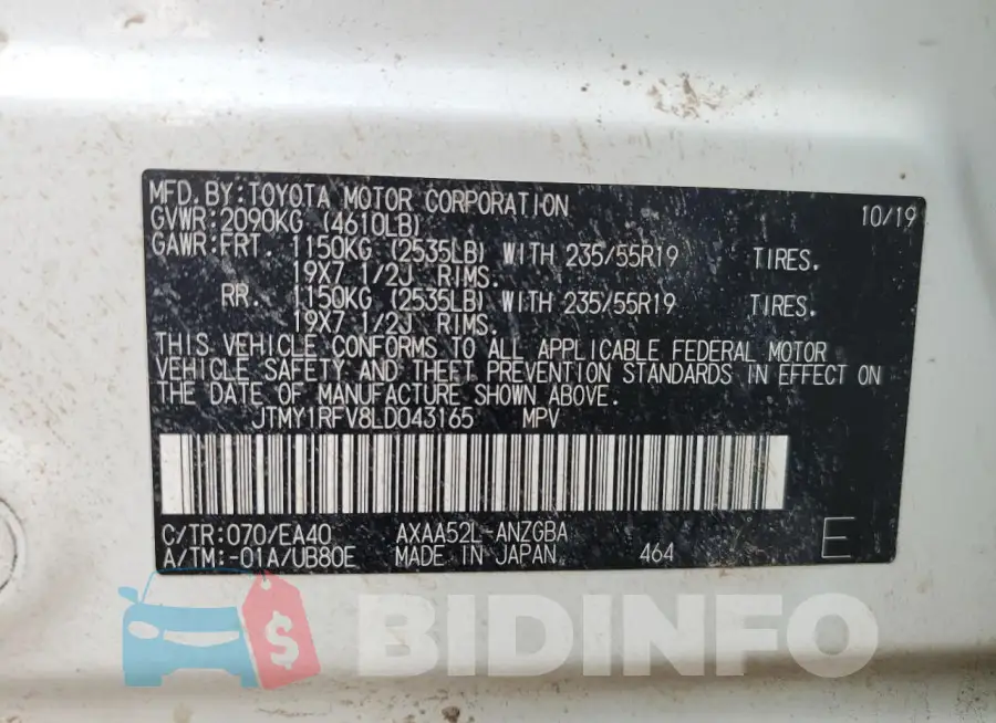 JTMY1RFV8LD043165 Photo# 13
