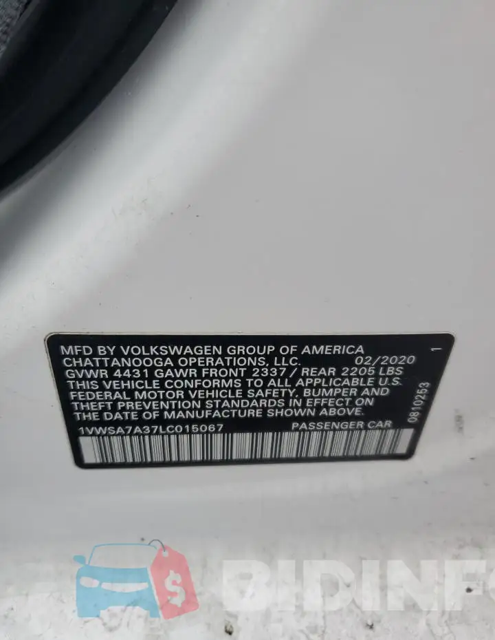 1VWSA7A37LC015067 Photo# 13